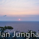 Da ist die Sonne beim Da beginnt das Finale des Sonnenaufgang am Cap Formentor