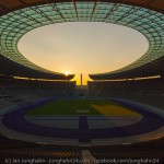 Das charakteristische Dach im Olympiastadion Berlin